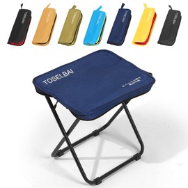 Folding Chair, Carbon Steel Alloy, 6 Layer Material, Strong Capacity, Folding, Lightweight, 600D Oxford Fabric, No Installation Required, Folding Chair (Navy Blue)