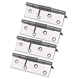 Hardbase Metal Spring Hinges Door Butt Hinges Stainless Steel (4 Pieces 100*62*1.3)