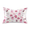 Halloween Pink Ghost Pumpkin Pillow Covers Silk Pillowcase for Hair