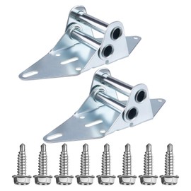 Garage Door Hinges #4 with Mounting Bolts, Heavy Duty, 2-Pack, 14 Gauge, Galvanized Finish, Residential/Light Commercial
