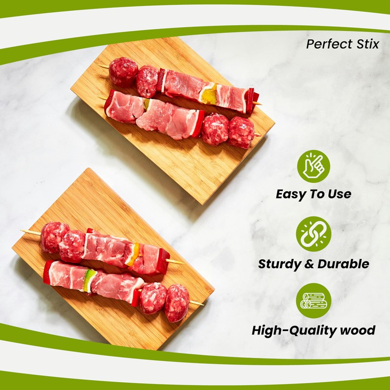 Perfect Stix Wooden Corn Dog Stick Skewers 8.5" x 3/16"