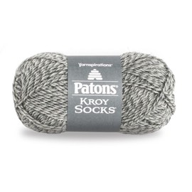 Patons Kroy Socks Yarn - (1) Super Fine Gauge - 1.75 oz - Grey Marl - For Crochet, Knitting & Crafting