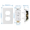 Baomain 2-Pack Double Toggle Light Switch with Wall Plate,15 Amp