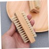 Baluue 4pcs Double Sided Nail Brush Wooden Manicure Brush for