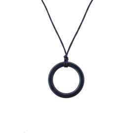 Chewigem Sensory Chew Realm Necklace - Chewlery Toy for Autism & ADHD - Black | Oral Motor Aid for Kids & Adults with SPD, Anxiety, Teething Needs