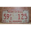 Vintage 1980 ALABAMA License Plate Antique Car Tag