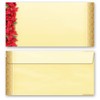 25 Envelopes (No Window) Christmas Motif, Red Christmas Stars, DIN