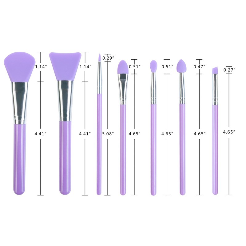 LORMAY 7 Pcs Silicone Brush applicator kit for UV Resin