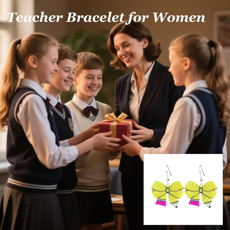 Teacher Earrings for Women Back to School Teacher Gifts Acrylic