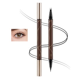 Boobeen Dual-Ended Eyeliner & unterer Wimpernstift, Lang anhaltender, wasserfester Flüssig-Eyeliner mit ultrafeiner Spitze, multifunktionaler unterer Wimpernstift für natürliche untere 3D-Wimpern