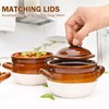 Vumdua French Onion Soup Bowls with Lids and Handles, 16