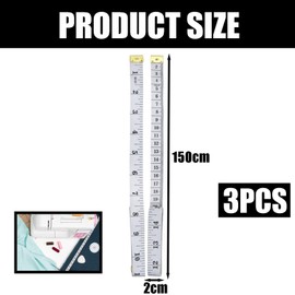 3PCS Tape Measure 150X2.0cm Body Measuring Tape Measuring Tape for Body Measurements Tape Measure Sewing Soft Ruler measurement Tape for Sewing Waist Circumference Tailors Tape(White)