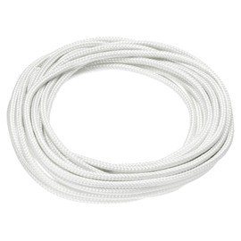 QUARKZMAN 5 Metres/16.4ft 0.5mm2 Electronic Wire, Flexible Mica Cable, Insulated 500 Degree Celsius High Temperature Braid Wire, Electrically Resistant for Lamp, Boiler, Heater, White