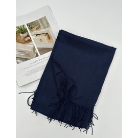 Xirhoot Hijab Hijab Hijab Bufanda de algodón para mujer, bufanda de cabeza musulmana para mujer, Hijab para mujer, Hajib, marino, stardand