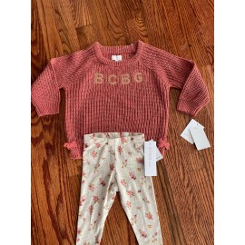 BCBGirls BCBG Girls Rose Gold 2 Pc Sweater and Leggings Set 18 months