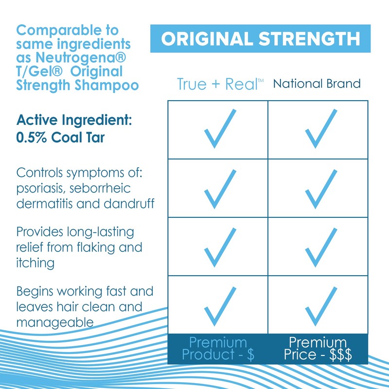 True+Real Coal Tar Therapeutic Plus Tar Gel Anti-Dandruff Shampoo Original