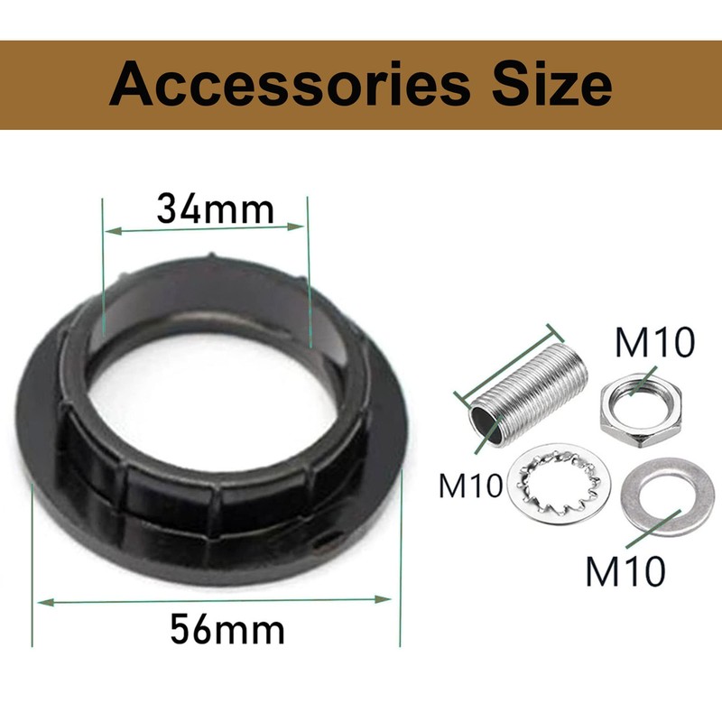 JNXQWE E26 E27 Light Socket,Bakelite Threaded Medium Base Lamp Holder