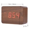 Socobeta Alarm Clock Digital Clock Wooden Electronic Clock with LED