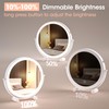 Hasipu 10-inch Lighted Makeup Mirror with Magnification, White Frame Rechargeable