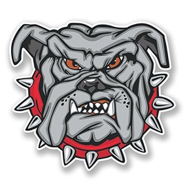 2 x 10cm Bulldog Dog Sticker Car Bike Laptop Bull Dog Animal Angry British #6637 (10cm Wide x 9cm Tall)