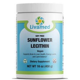 Livamed - Sunflower Lecithin Powder (New PCR Tub) 16 oz Count