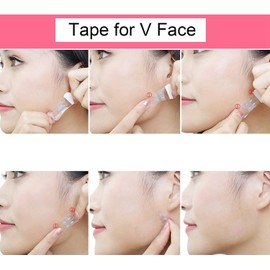 Pomya Cinta de Levantamiento Facial Portátil para Cara en V, 100 Unidades de Cinta de Levantamiento de Arrugas Segura para Bodas y Citas