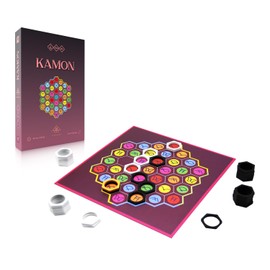 Cosmoludo 3143103 Kamon, Board Game, Strategy Game, 2 Person Game, Abstract Game for Adults and Children from 8 Years