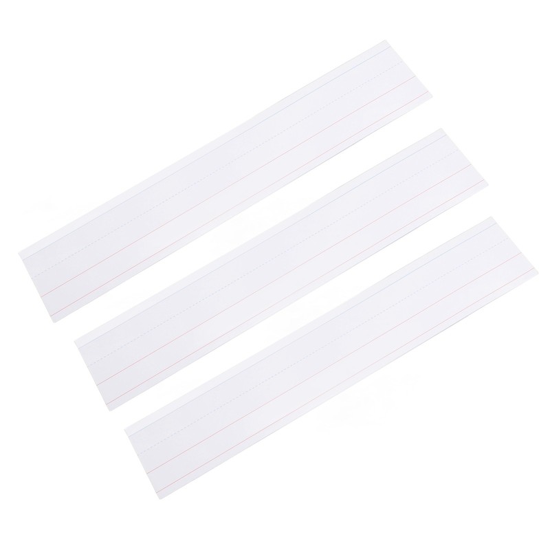 50pcs Dry Erase Sentence Strips Reusable White Lined Writing Sentence