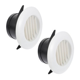 SHOWERORO 2Pcs Round Air Vent Louver for Air Conditioner Ceiling Exhaust Vent with Dust Prevention Mesh for Bedrooms Living Rooms and Offices