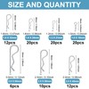 100PCS Cotter Pins Assortment Kit, 6 Sizes Hardware Pins 304
