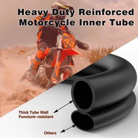 Bike Inner Tube Replacement for Pit Motorbike Motorcycle Tire 90 100-14 3.00-14 Inch with Straight Valve Compatible with 110cc 125cc 140cc 150cc