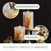 Luminara Embedded Flameless LED Candle - Orange Leaf 3.5" x