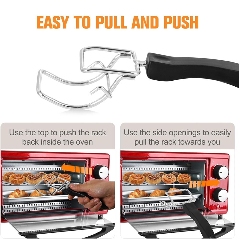 2Pcs Oven Tray Extractor Grills Extractor Oven Rack Push Tool
