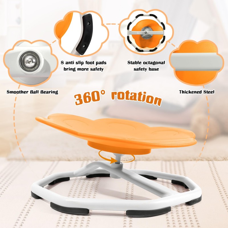 NeoKaleido Spinning Chair for Autistic Kids, Kids Sensory Swivel Chair