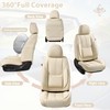 Leather Car Seat Cover for Front Pair, Anti-slip Universal Light