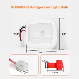 Showingo W10695459 W10843353 W11205083 Refrigerator Light Bulb Replacement for Whirlpool Kenmore Maytag Refrigerator Led Light Freezer Board Module Replaces 10660728 W10279030 W11126053-3 Pack