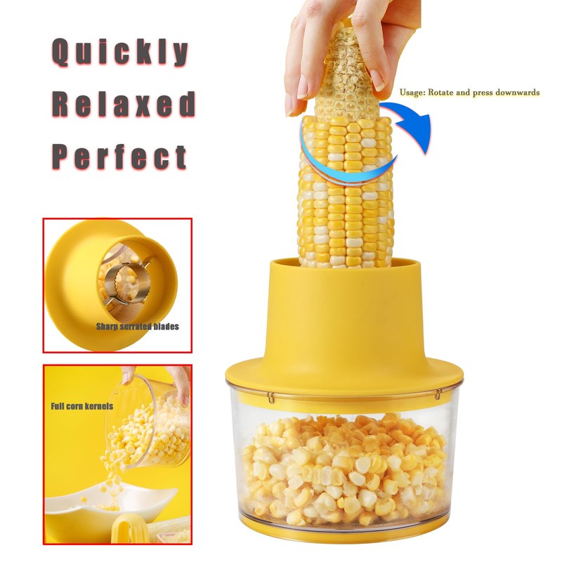 Corn Peeler Stripper for Corn on the Cob, Stainless Steel