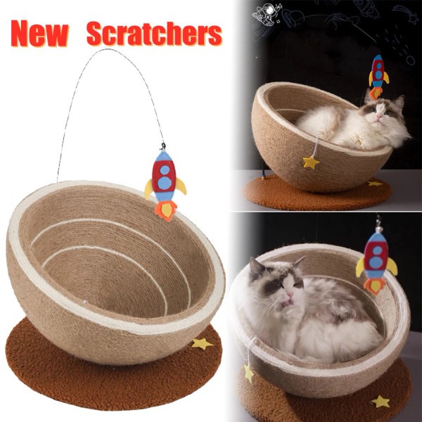 Unbranded Sisal Scratching Bowl Scratching Board for Indoor Big Large