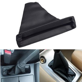 Car Shift Gear Stick Parking Handbrake Cover Manual Shift Boot Black Leather Boot Cover Case For To-yo-ta Corolla 2007 2008 2009 2010 2012 2013 (Handbrake Cover)