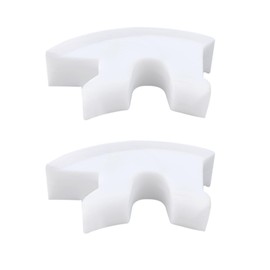 SG Store 2 Pezzi Copriwater Quadrato Ammortizzatore Anello Decorativo Compatibile Con Duravit OE 1004910000 16,7x10,4mm Fissaggi Per Sedile WC Bianco