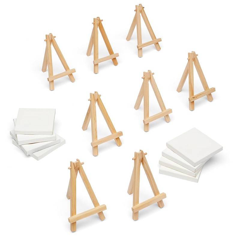 KINGART 855-8 White Mini 3" x 3" STRETCHED ARTIST CANVAS