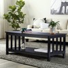 ChooChoo ChooChoo Mission Coffee Table, Black Wood Living Room Table