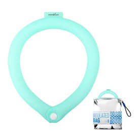 Neck Cooling Tube with Insulated Bag, Ice Neck Cooler Ring Wearable Body Cooling Products for Outdoor Indoor, Cooler Wraps Anti-Slip with Buttons for Summer Hot Weather
