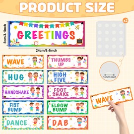 Sereliy 11 Pcs Classroom Greeting Choice Poster, Morning Greetings Classroom Rules Posters for School Bulletin Board Decoration (Colorful)