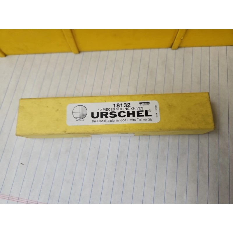 Urschel 12 Pc Slicing Knives. #18132. Sealed Box.