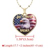 Melix Home America 250 Merchandise American Eagle Flag Necklace Patriotic