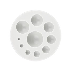 Half Round Ball Polymer Clay Molds, Silicone Clay Half Sphere Maker with 10 Size Pearl Fondant Mold for Earrings Pendants Beads Making Supplies