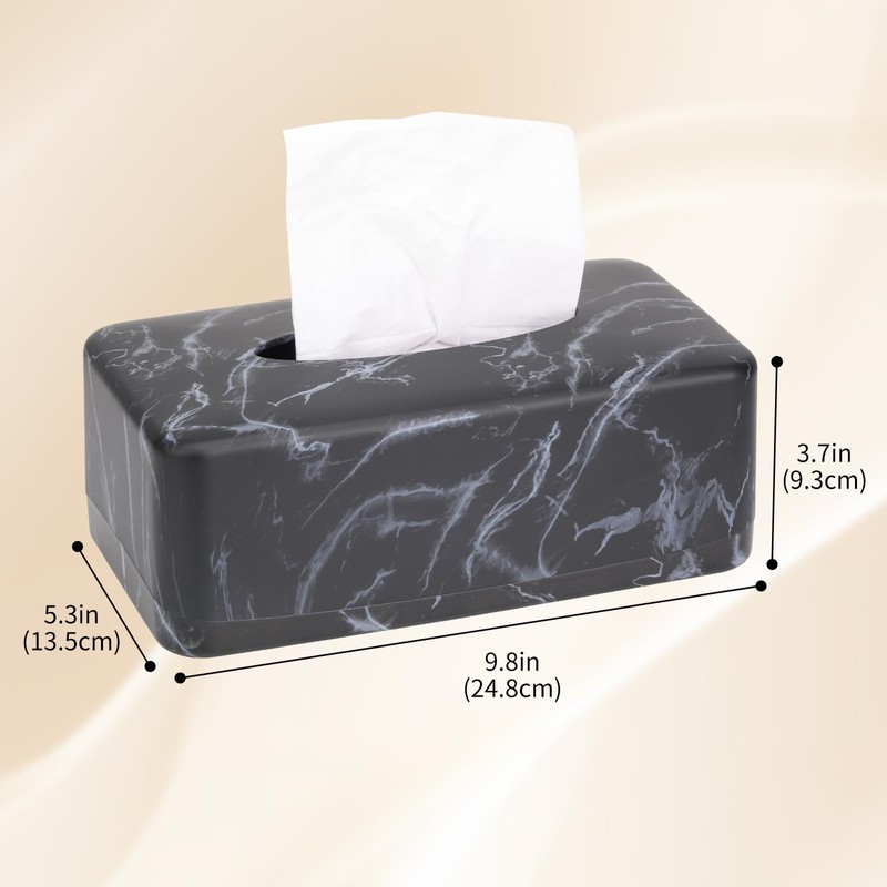 MOCHTERO Marble Pattern Tissue Box Cover,Rectangle Tissue Holders,for Bathrooms,Bedroom,Dinner Table,Office