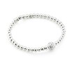 Fashion Stretchy Bracelets with Silver Beads and Disco Ball