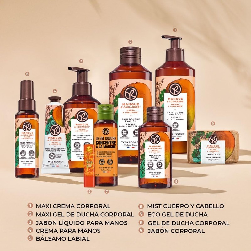 YVES ROCHER cremas de manos HIDRATANTES aromas ESTIMULANTES y RECONFORTANTES: